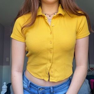 Forever 21 Retro Polo Crop Top
